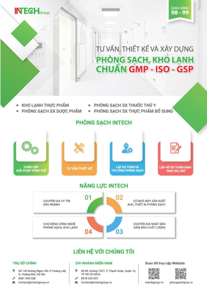 INTECH TRIỂN LÃM SẢN PHẨM VÀ TƯ VẤN, THIẾT KẾ VÀ XÂY DỰNG PHÒNG SẠCH, KHO LẠNH CHUẨN GMP - ISO - GSP 1 trang tin intech a5 c490c483ng web